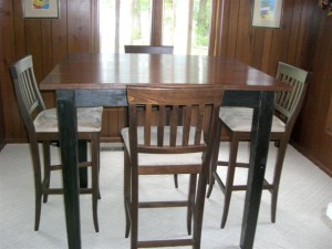 42 inch Bar Table with matching chairs